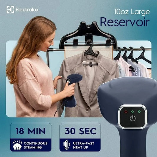 Portable Garment Steamer 1500W – Rapid Heat 30s, 18min Continuous Steam, Includes Fabric Brush & Lint Remover