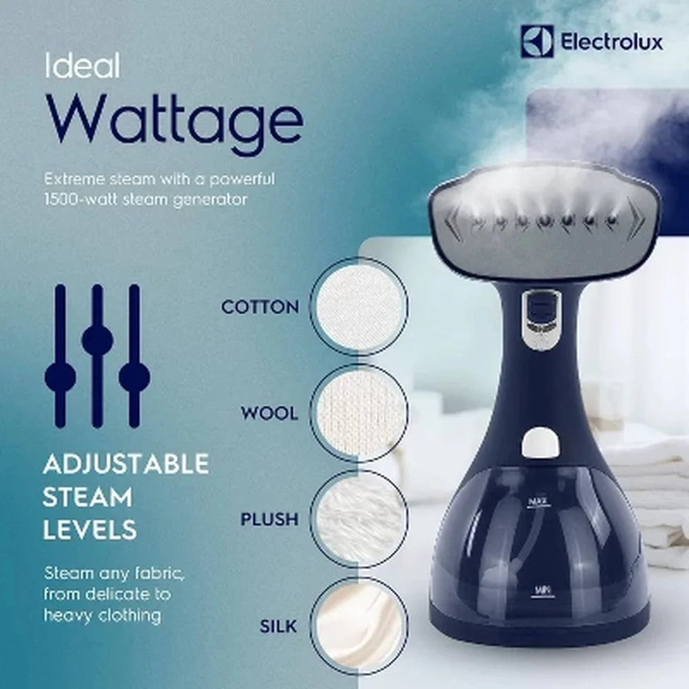 Portable Garment Steamer 1500W – Rapid Heat 30s, 18min Continuous Steam, Includes Fabric Brush & Lint Remover
