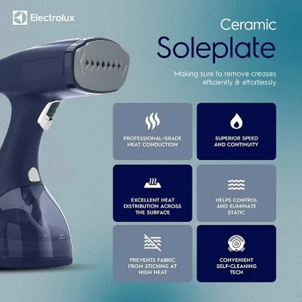 Portable Garment Steamer 1500W – Rapid Heat 30s, 18min Continuous Steam, Includes Fabric Brush & Lint Remover