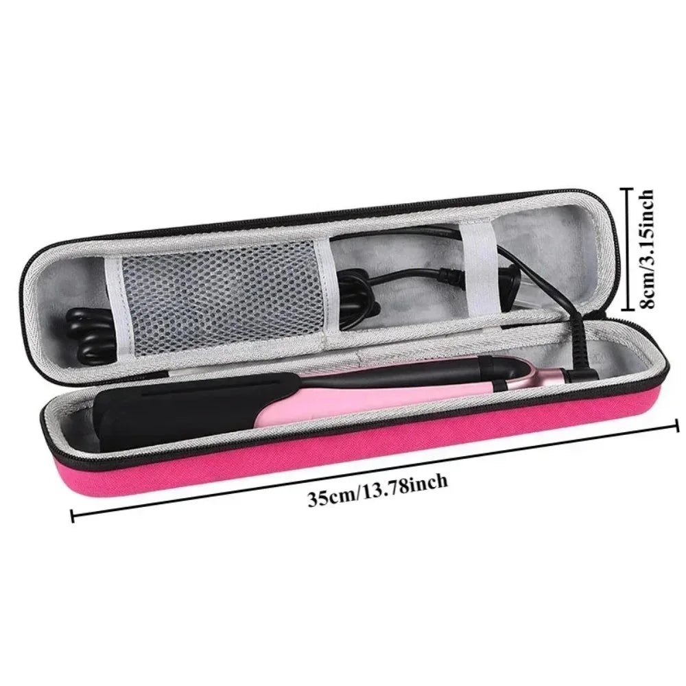 Portable EVA Hair Straightener Storage Bag – Travel Case for Curling Irons (Empty Protective Carrying Case)