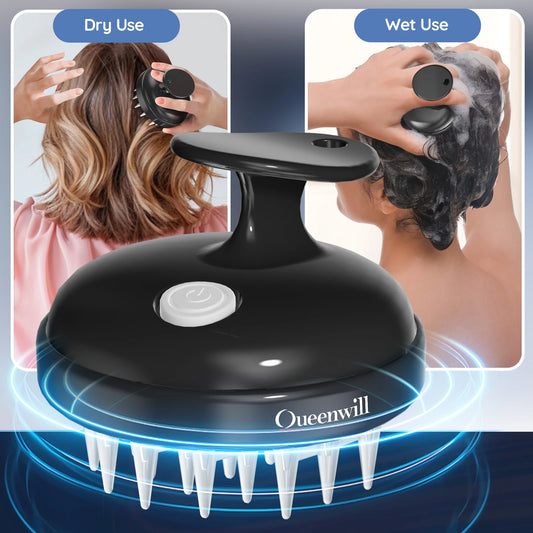 Hair Growth & Dandruff Solution: Silicone Scalp Massager Brush