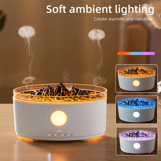 DC 24V Jellyfish Aromatherapy Diffuser with 3-Color Lights, Remote Control, Smoke Ring Humidifier, and Essential Oil Diffuser for Home Use