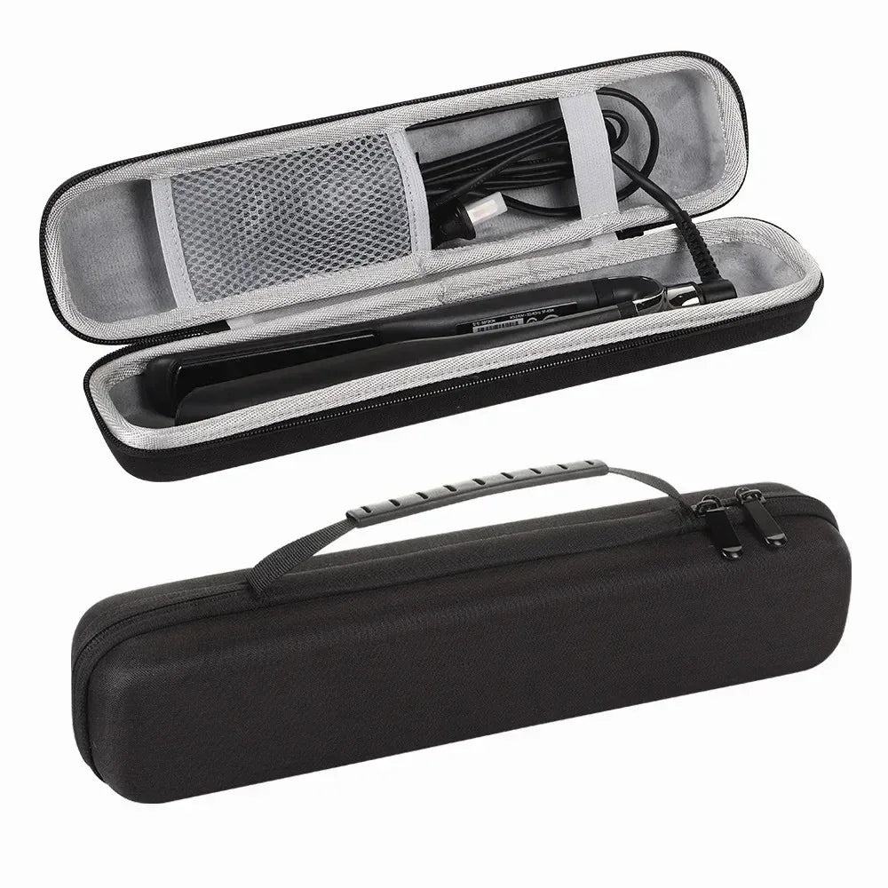 Portable EVA Hair Straightener Storage Bag – Travel Case for Curling Irons (Empty Protective Carrying Case)
